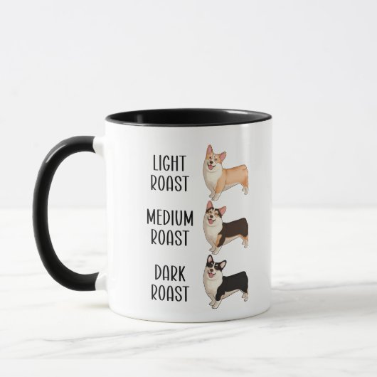 Corgi Light Medium Dark Rost Kaffee Liebhaber Gesc Tasse (Links)