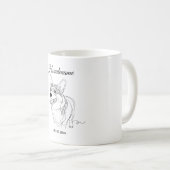 Corgi Line Art personalized dog Kaffeetasse (VorderseiteRechts)