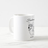 Corgi Line Art personalized dog Kaffeetasse (Vorderseite Links)