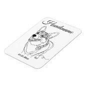 Corgi Line Art personalized dog Magnet (Linke Seite)
