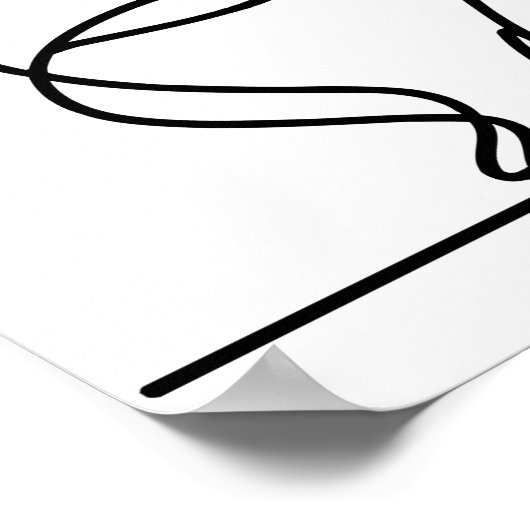 Corgi Line Zeichnend Poster (Ecke)