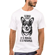 Corgi-Logik-Shirt – Wenn es sich bewegt, ist es pe