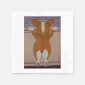 Corgi looking out window serviette (Vorderseite)