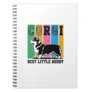 Corgi Love Shirt Vintage Gravur Hund Silhouette_ Notizblock