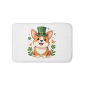 Corgi Lover Kleeblatt Happy St Patricks Day Badematte (Vorderseite)