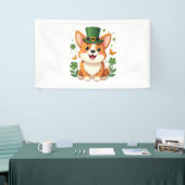 Corgi Lover Kleeblatt Happy St Patricks Day Banner (Messeveranstaltung)
