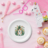Corgi Lover Kleeblatt Happy St Patricks Day Pappteller (Party)