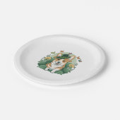 Corgi Lover Kleeblatt Happy St Patricks Day Pappteller (Schrägansicht)