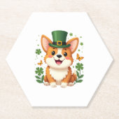 Corgi Lover Kleeblatt Happy St Patricks Day Untersetzer (Vorderseite)