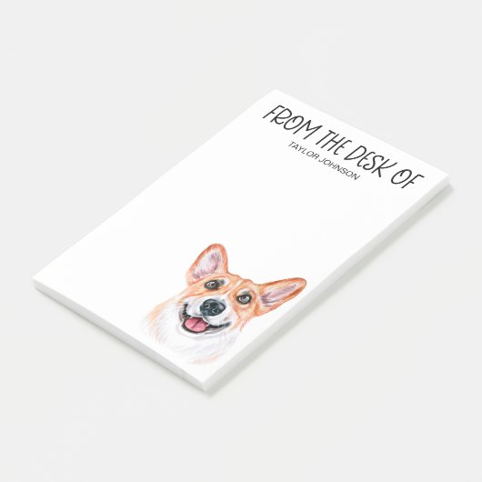 Corgi Lover Post-it Klebezettel (angewinkelt)