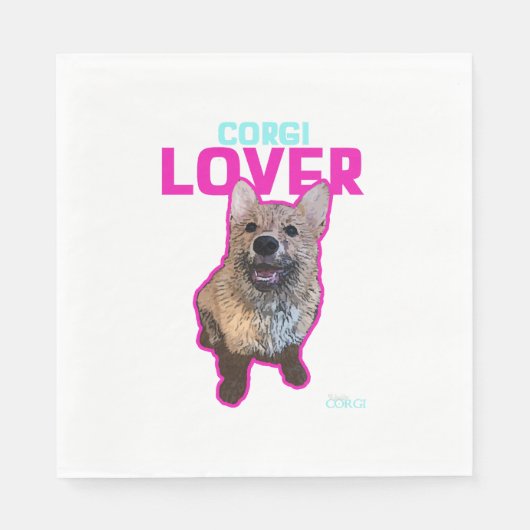 Corgi Lover Serviette (Vorderseite)