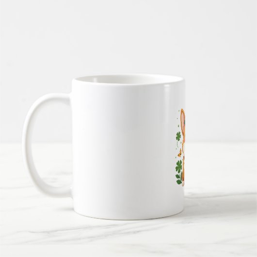 Corgi Lover Shamrock Happy St Patricks Day Kaffeetasse (Links)