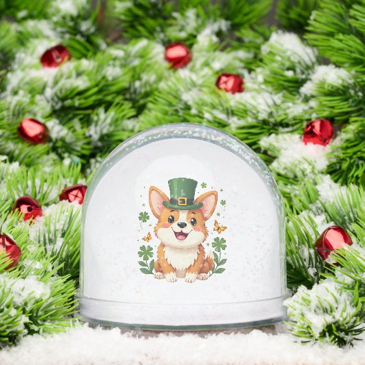 Corgi Lover Shamrock Happy St Patricks Day Schneekugeln (Weihnachten)