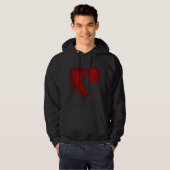 Corgi Lovers Heart Valentine Day Ohrts für Paar Hoodie (Vorne ganz)