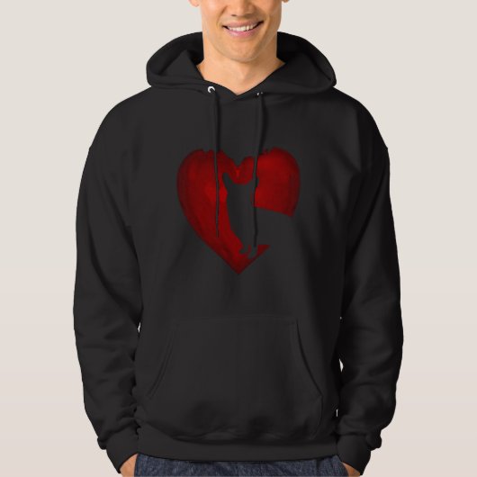 Corgi Lovers Heart Valentine Day Ohrts für Paar Hoodie (Vorderseite)