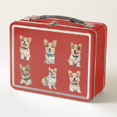 Corgi-Lunchbox Metall Brotdose (Vorderseite)