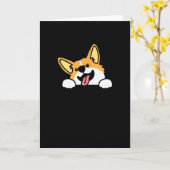 Corgi Lustige Elemente Des Glücks Corgi Hund Liebh Karte (Gelbe Blume)