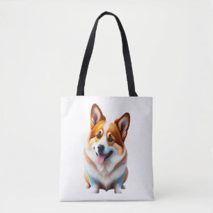 Corgi lustige Hunde süße Tier Welpenstil Tasche