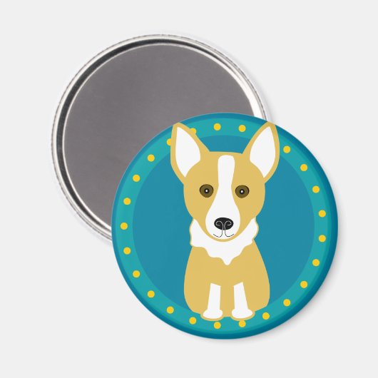 Corgi Magnet (Vorderseite/Rückseite)