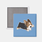 Corgi Magnet (Vorderseite/Rückseite)