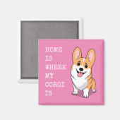 Corgi Magnet (Vorderseite/Rückseite)
