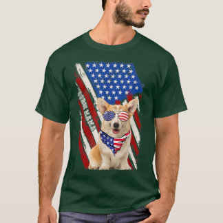 Corgi Mama American USA Flag 4. Juli Corgi Lov T-Shirt
