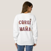 Corgi Mama Ästhetische Typografie Cozy Sweatshirt (Schwarz voll)