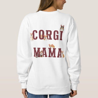 Corgi Mama Ästhetische Typografie Cozy Sweatshirt