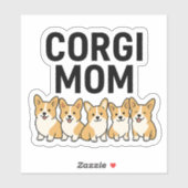 Corgi Mama Car Decal Aufkleber (Blatt)