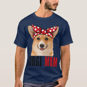 Corgi-Mama Damen Lustig Süß Retro Corgi-Mama Hund T-Shirt