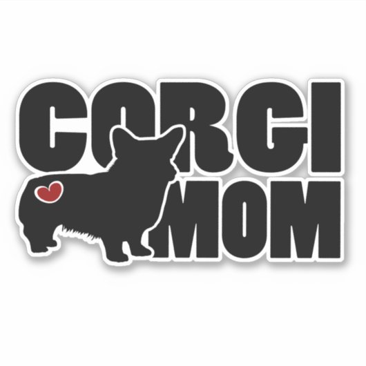 Corgi Mama - Decal / Sticker für walisische Corgi  (Vorderseite)