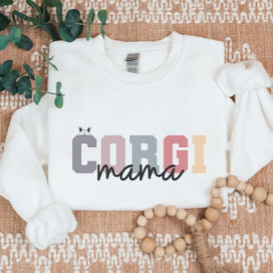 Corgi Mama Dog Retro Uni Style Personalisiert Sweatshirt