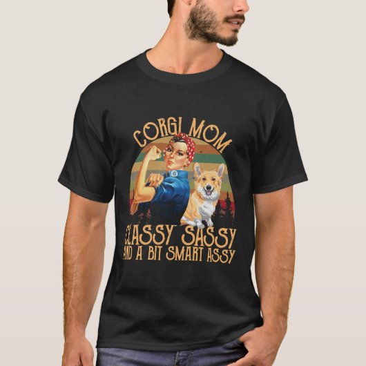 Corgi Mama Funny Corgi T-Shirt (Vorderseite)