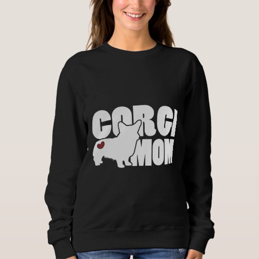 Corgi-Mama für walisisches Corgi Sweatshirt (Vorderseite)