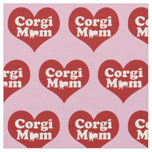Corgi Mama Hübsch Pink Stoff