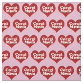 Corgi Mama Hübsch Pink Stoff (Muster)