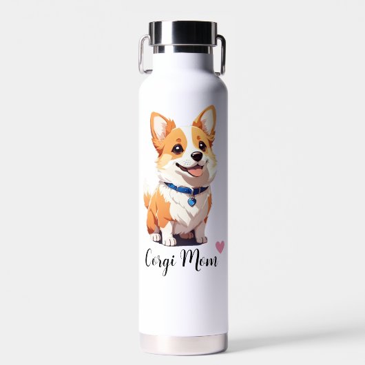 Corgi Mama Hund Kupfer Vakuum Trinkflasche (Vorne)