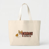 Corgi-Mama Jumbo Stoffbeutel (Vorne)