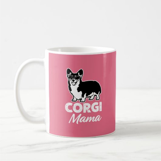 Corgi-Mama-Kaffee-Tasse Kaffeetasse (Links)
