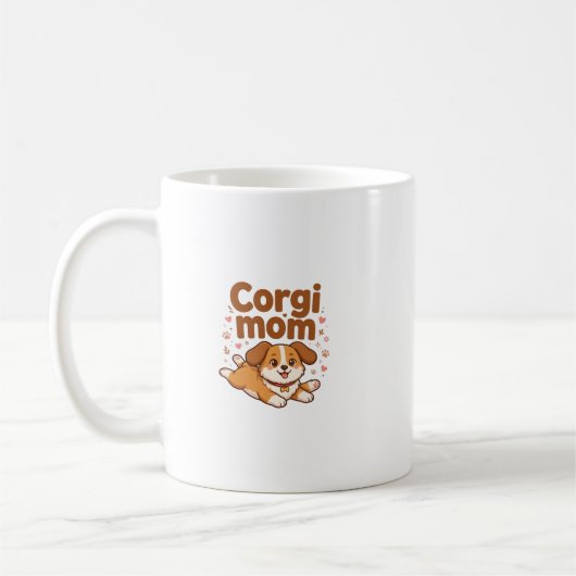 Corgi-Mama Kaffeetasse (Links)