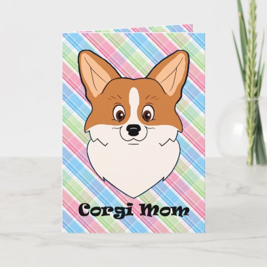Corgi Mama Karte (Vorderseite)