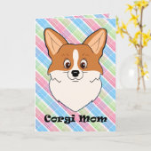 Corgi Mama Karte (Gelbe Blume)