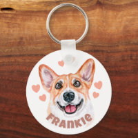 Corgi-Mama mit Herz-Hund-Illustration