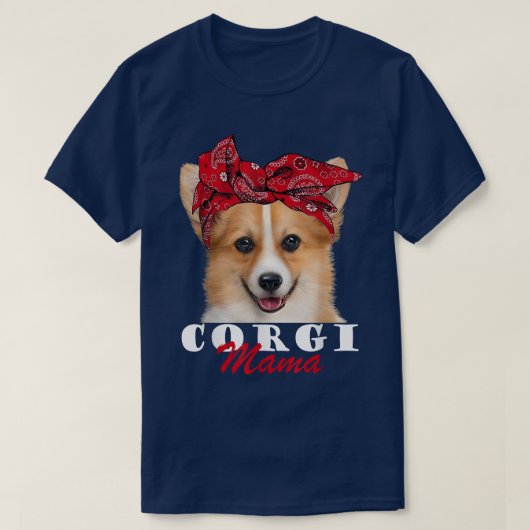 Corgi Mama Niedlich Corgi Dog Bandana  T-Shirt (Design vorne)