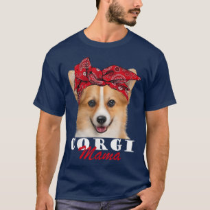 Corgi Mama Niedlich Corgi Dog Bandana  T-Shirt