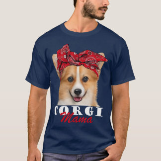 Corgi Mama Niedlich Corgi Dog Bandana T-Shirt