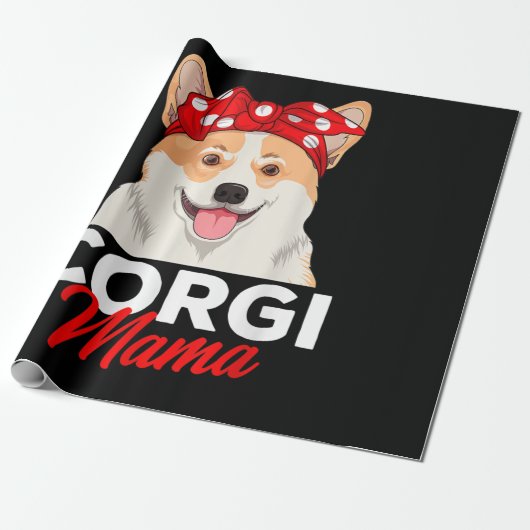 Corgi Mama Niedlich Corgi Dog Geschenkpapier (Ungerollt)