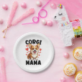 Corgi Mama - Niedlich Corgi Mama Pappteller (Party)