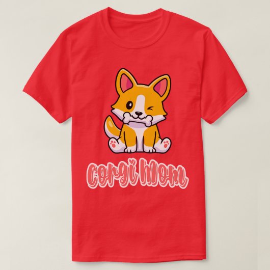 Corgi Mama Niedlich Hunde Zucht Hund Lover Geschen T-Shirt (Design vorne)