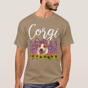 Corgi Mama Niedlich Leopard Muttertag Bester Corgi T-Shirt
